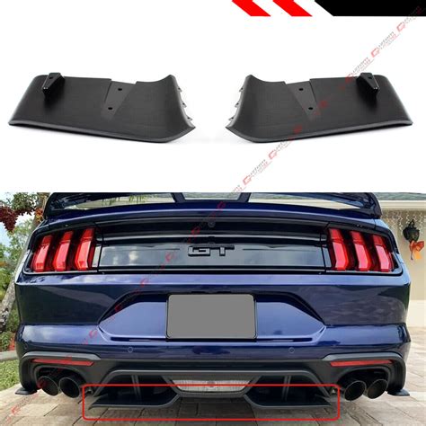 For 2018-2023 Ford Mustang GT R Style Rear Bumper Diffuser Valance Aero ...