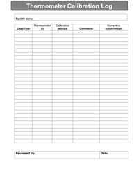 Vermont Thermometer Calibration Log - Fill Out, Sign Online and ...