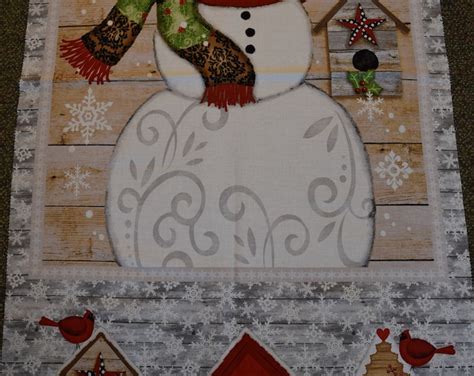 Frost Snowman Christmas Fabric Panel by Hoffman Fabrics - Etsy