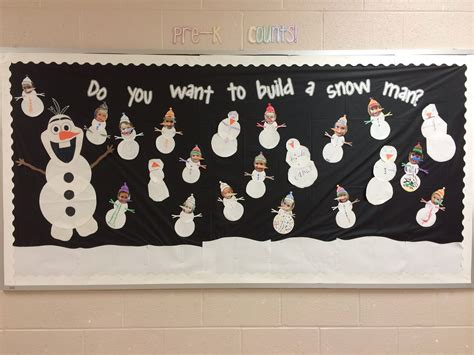 Do You Want to Build a Snowman? Bulletin Board! (Have blank snowmen on the board for reside ...