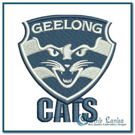 Geelong Football Club Logo Embroidery Design | Emblanka.com | Geelong football, Geelong football ...