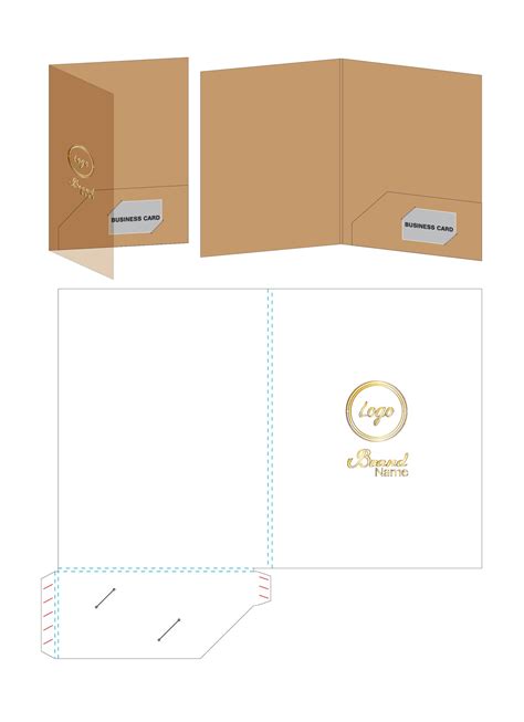 Folder die cut mock up template vector 2305365 Vector Art at Vecteezy