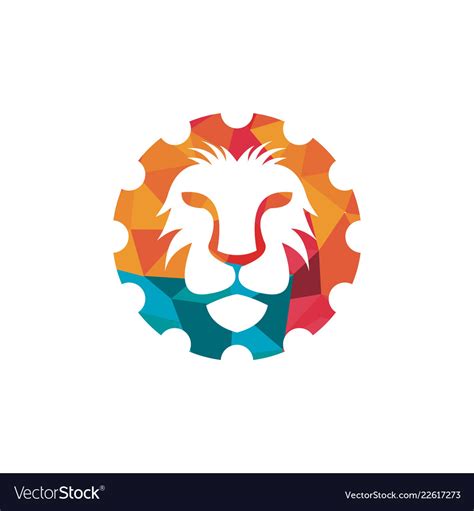 Lion logo design inspiration Royalty Free Vector Image