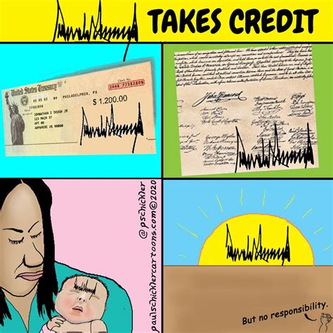 Cartoon: Trump takes credit!