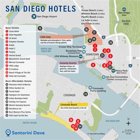 SAN DIEGO HOTEL MAP - Best Areas, Neighborhoods, & Places to Stay