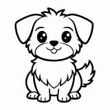 Coloring Page With outline Cute dog Contour Of Puppy For coloring Book  sketch template