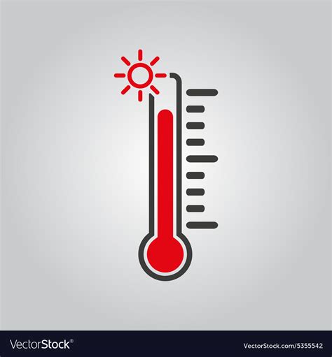 Thermometer icon high temperature symbol Vector Image