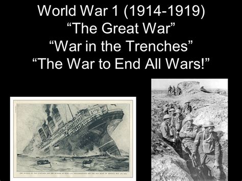 WORLD WAR I (1914–1919)