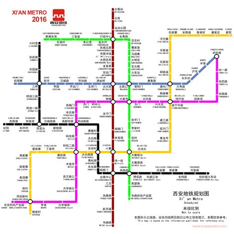 Subway map of Xian