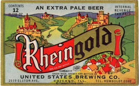 Item #74849 1938 Rheingold Beer Label IL51-12