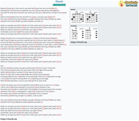 Hợp âm: Church - cảm âm, tab guitar, ukulele - lời bài hát | chords.vip