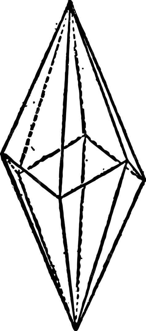Scalenohedron Vintage Illustration Black Geology Line Vector, Black, Geology, Line PNG and ...
