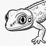 Gecko Outline Black And White cute coloring Book  Premium AI Generated sketch template