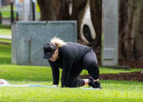 Rebel Wilson - Workout in a Sydney park -02 | GotCeleb