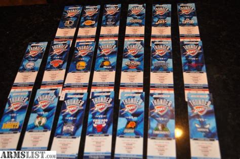 ARMSLIST - For Trade: OKC THUNDER TICKETS>>>>>>LOWER LEVEL