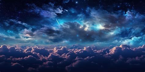 Premium AI Image | night sky with clouds background