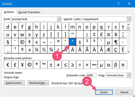 How to Type Degree Symbol in a Word Document (Type ° in Word)