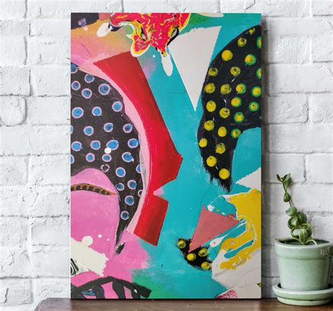Cuadro decorativo moderno Arte abstracto con colores vibrantes - TenVinilo