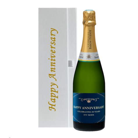 Champagne Happy Anniversary Gift | Personalised Gift