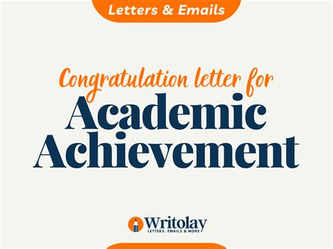 Academic Achievement Congratulation Letter Template - Writolay