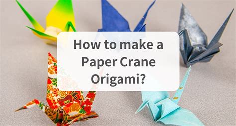 How to make a Paper Crane Origami?