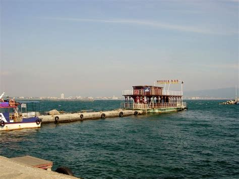 Coast of Nessebar, the resort Sunny beach in the background