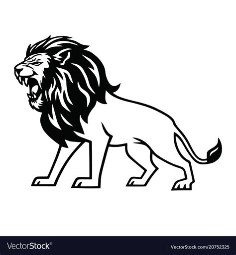 Angry lion roar logo mascot vector image on VectorStock | Fotos, Ideias ...