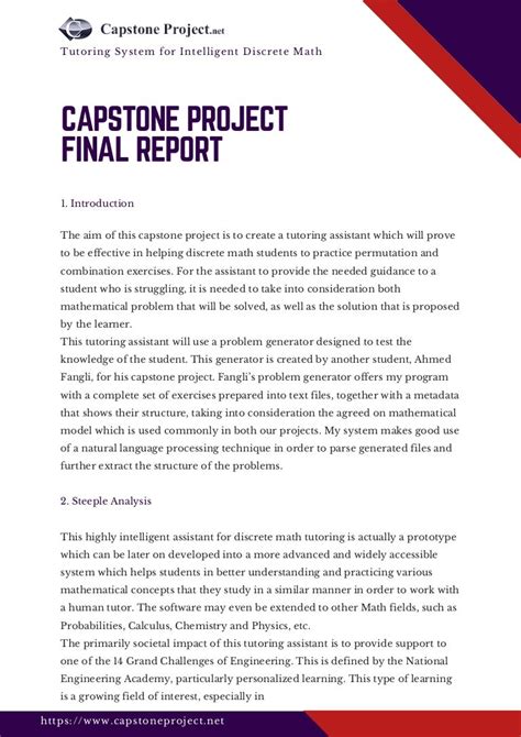 Capstone Project Final Report Sample