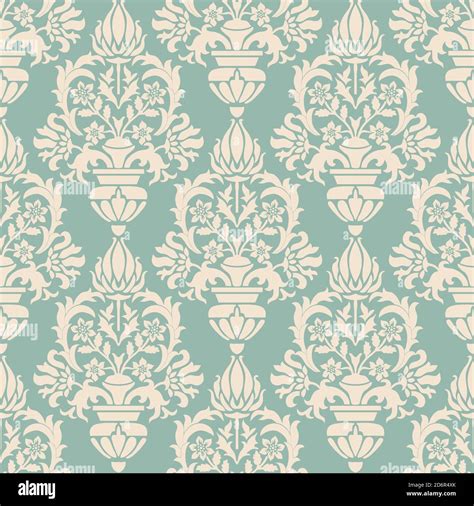 Seamless damask wallpaper. Seamless vintage pattern in Victorian style ...