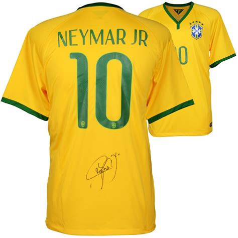 Fanatics Authentic Neymar Santos Brazil National Team Autographed Yellow Jersey
