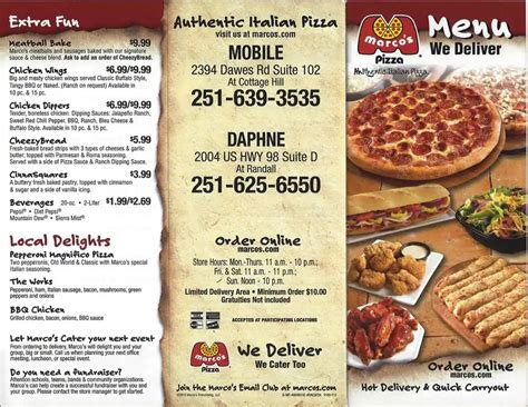 Marco's Pizza Menu, Menu for Marco's Pizza, Mobile, Mobile Bay - Urbanspoon/Zomato