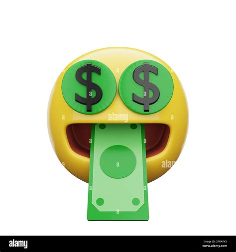 3d emoji Money-Mouth Face Stock Photo - Alamy