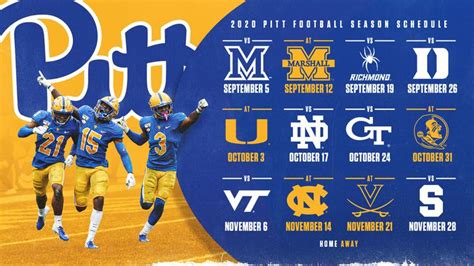 Pitt’s 2020 Football Schedule Announced - Pitt Panthers #H2P | Sports ...