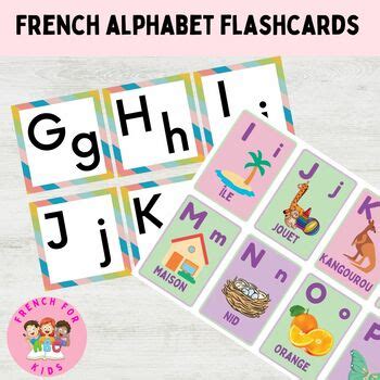 FRENCH Alphabet Flashcards - Cartes d'Alphabet by French for kids