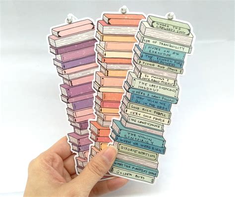 Bookmark Book Tracker Book Stack Double Sided 34 Books to - Etsy Canada