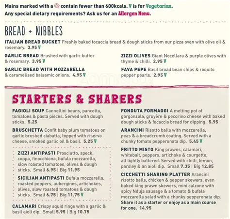 Zizzi Menu, Menu for Zizzi, West End, Edinburgh - Zomato UK