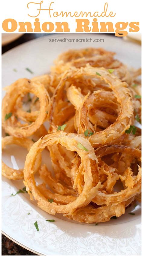 Crispy Homemade Onion Rings are the perfect appetizer or accompaniment to any burger or sandwich ...