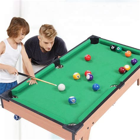 LAFGUR Mini Pool Table Children Kids Snooker Billiards Set Cues Balls ...