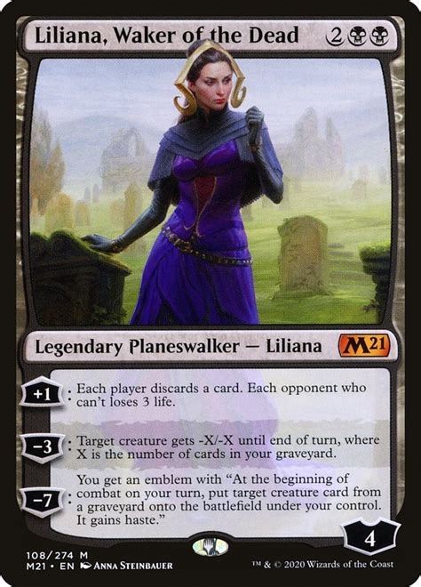 Liliana, Waker of the Dead · Core Set 2021 (M21) #108 · Scryfall Magic The Gathering Search