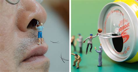 I Capture Miniature People Dealing With Everyday Life Objects | Bored Panda