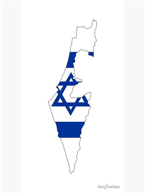 "israel flag map" Poster for Sale by tony4urban | Redbubble