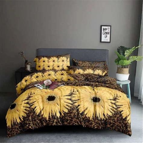 Sunflower Design Bedsheet And 2 Pillowcases | Konga Online Shopping