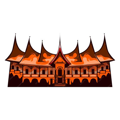 Premium Vector | Rumah Gadang vector design is the name for a traditional Minangkabau house ...