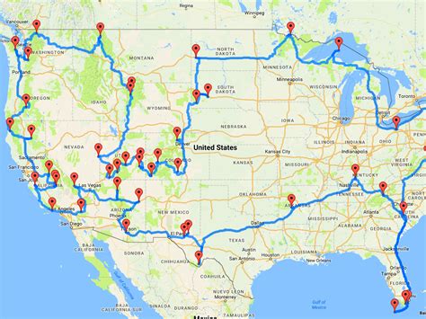 Us Road Trip Routes | Examples and Forms