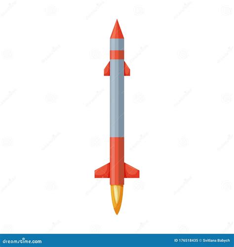 Ballistic Missile Vector Icon.Cartoon Vector Icon Isolated on White Background Ballistic Missile ...