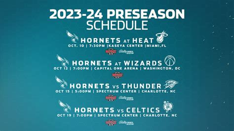 Charlotte Hornets Announce 2023-24 Preseason Schedule | NBA.com