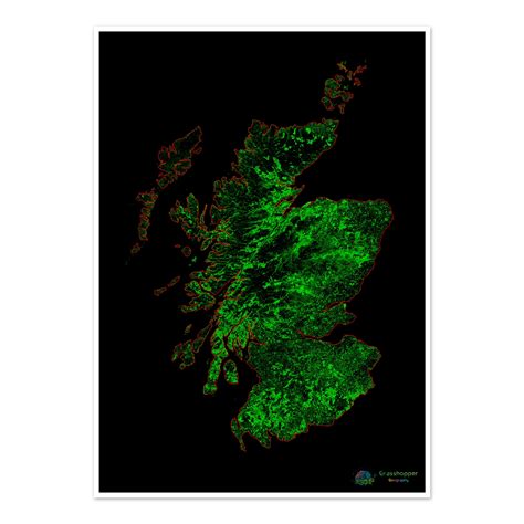 Scotland - Forest cover map - Fine Art Print – Grasshopper Geography