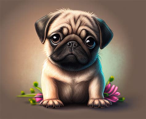 Download Ai Generated, Pug, Puppy. Royalty-Free Stock Illustration ...