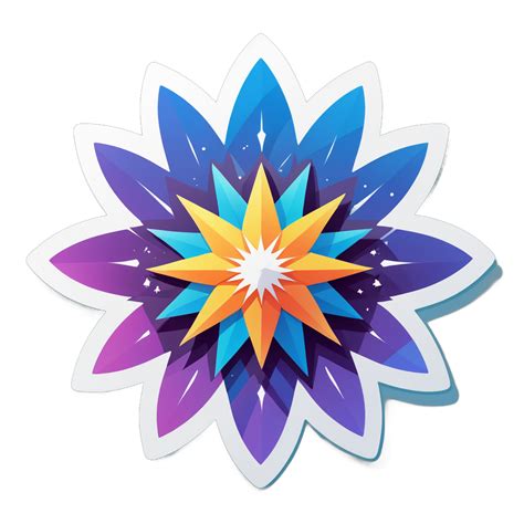 I made an AI sticker of Seven pointed star, Himalayas