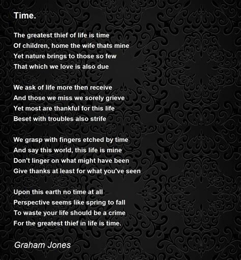 Time. - Time. Poem by Graham Jones